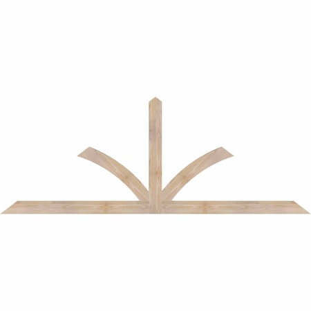 Ekena Millwork Richland Smooth Timber Gable Bracket, Douglas Fir, 84"W x 31"H x 1 1/2"D x 3 1/2"F, 9/12 Pitch GBW084X31X0204RIC00SDF